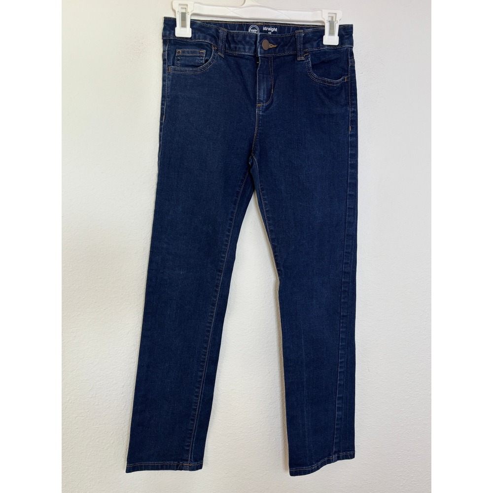 Wonder Nation Boys Straight Leg Jeans Dark Wash Denim Size 12